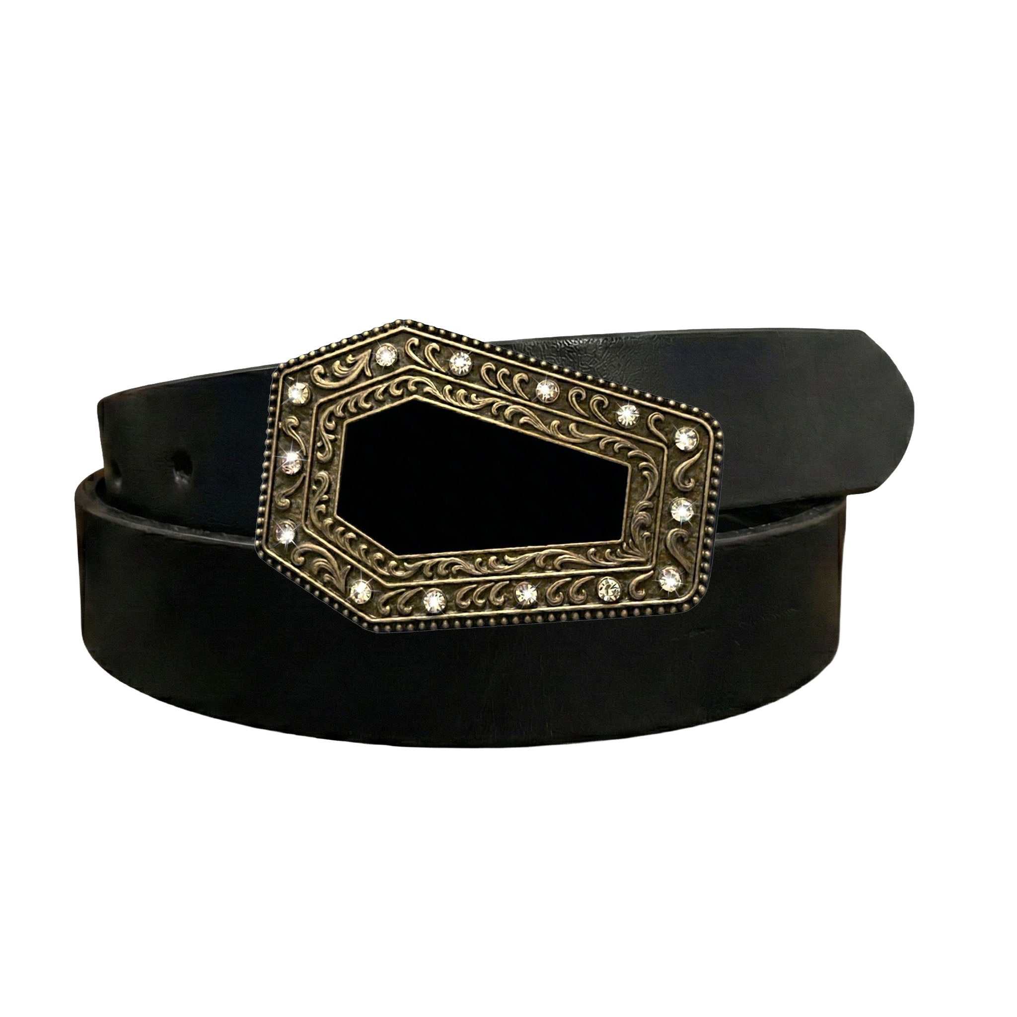 New! Coffin Buckle w/ Rhinestones