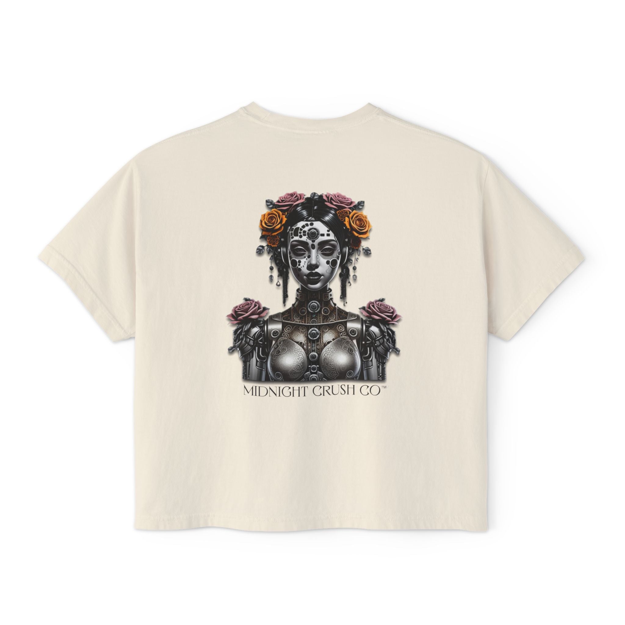 Y2K Rose and AI Robot Goth Style Tee in 3 Colors