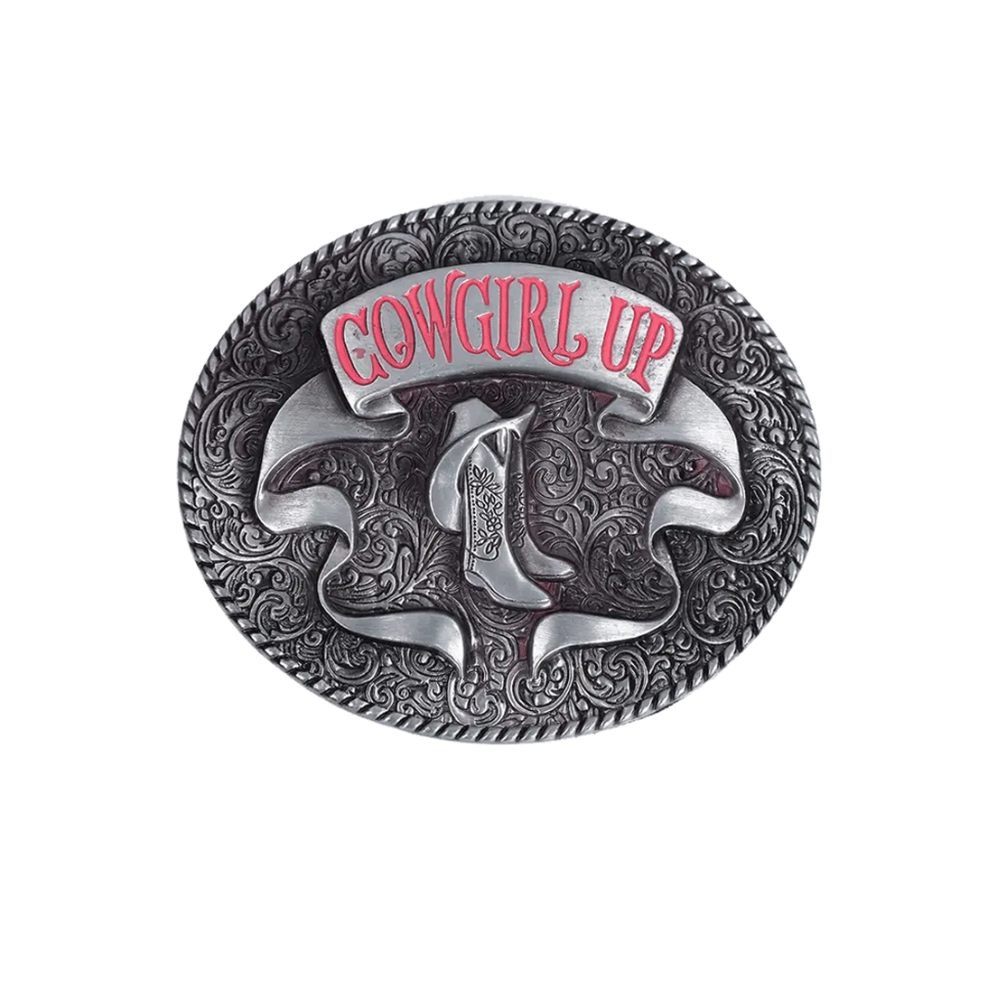 Cowgirl Up Boots Belt Buckle