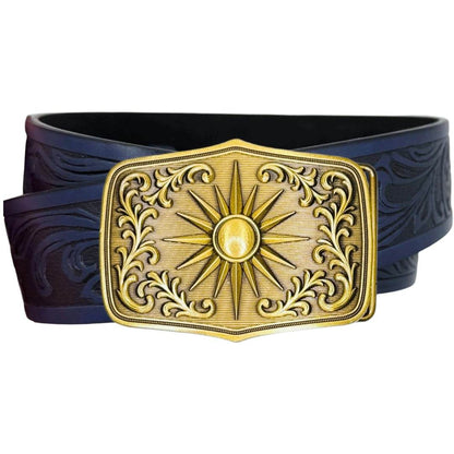 Boho Gold Belt Buckle with Sun