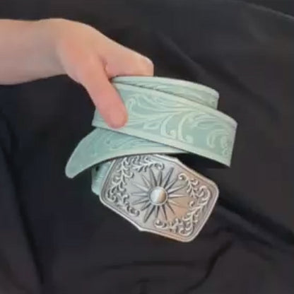 NEW! Sky Blue and Sun Western Buckle