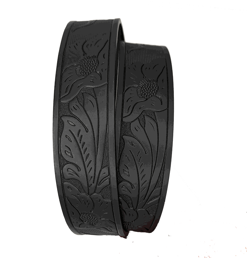 Shadowbloom goth black faux leather belt.