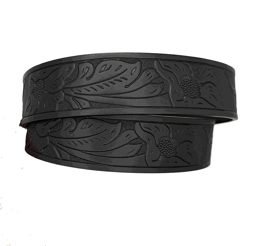 Shadowbloom goth black faux leather belt.